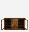 Classic Sheesham Wood Crockery Unit In Provincial Teak Finish