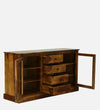 Classic Sheesham Wood Crockery Unit In Provincial Teak Finish