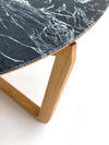 Marble Top Dining Table With Wooden Base
