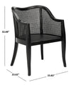 Modern Rattan Solid WoodArm Chair- Black Finish