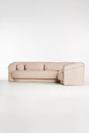 Solid Wood Modular Sofa - Light Pink