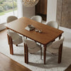 Celine French Retro Solid Wood Dining Table Set With Boucle Chairs - 4 Seater, 6 Seater - All Sizes