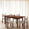 Apollo Solid Wood Mid Century Dining Set With Boucle Chairs - 4 Seater, 6 Seater - All Sizes