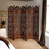 Rajasthani Carved Mango Wood Handmade Room Divider In Brown Colour