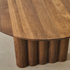 Classic Solid Wood Oval Dining Table- Brown Finish