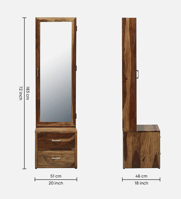 Classic Sheesham Wood Dressing Unit In Rustic Teak