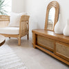 Berlin Teakwood Rattan Entertainment Unit