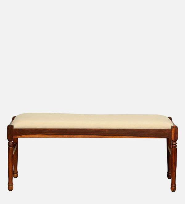 Classic Sheesham Wood Bench In Honey Oak Finish