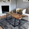 Modern Live Edge Epoxy Coffee Table Black