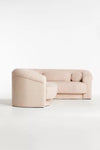 Solid Wood Modular Sofa - Light Pink