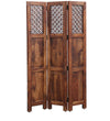 Rajasthani CarvedSheesham Wood Room Divider In Natural Finish