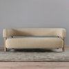 Milano Designer Solid Wood Beige Boucle Fabric Sofa - 3 Seater