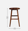 Rustic Teak Finish Outdoor Bar Stool