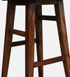 Rustic Teak Finish Outdoor Bar Stool