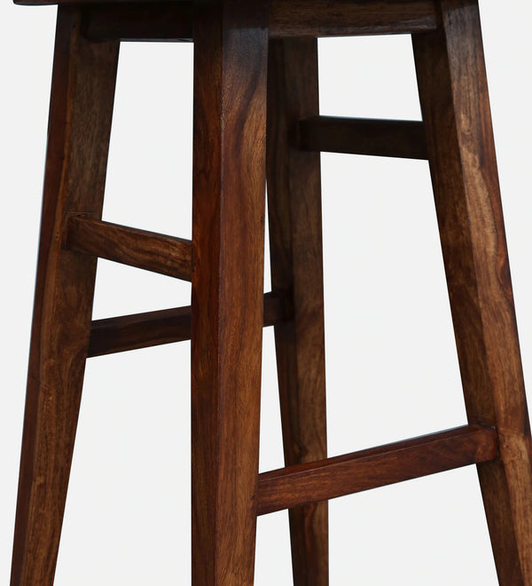 Rustic Teak Finish Outdoor Bar Stool
