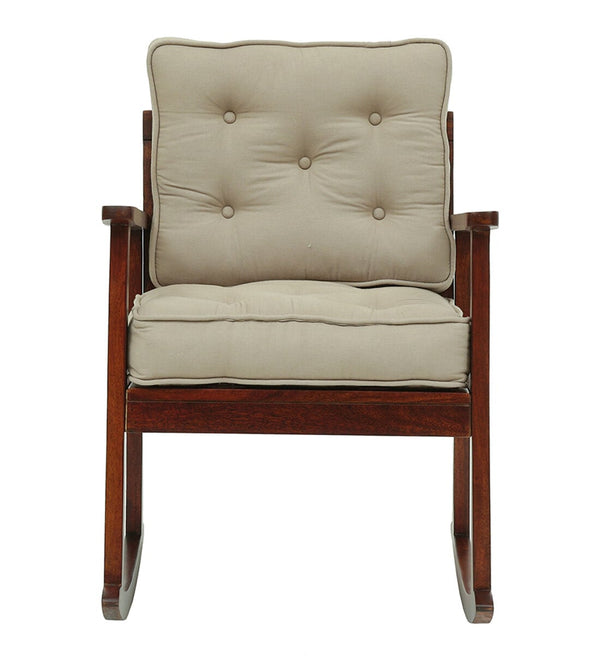 Modern Solid Wood Rocking Chair in Honey Oak Finish