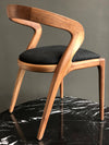 Modern Solid Wood Curved Dining Chair