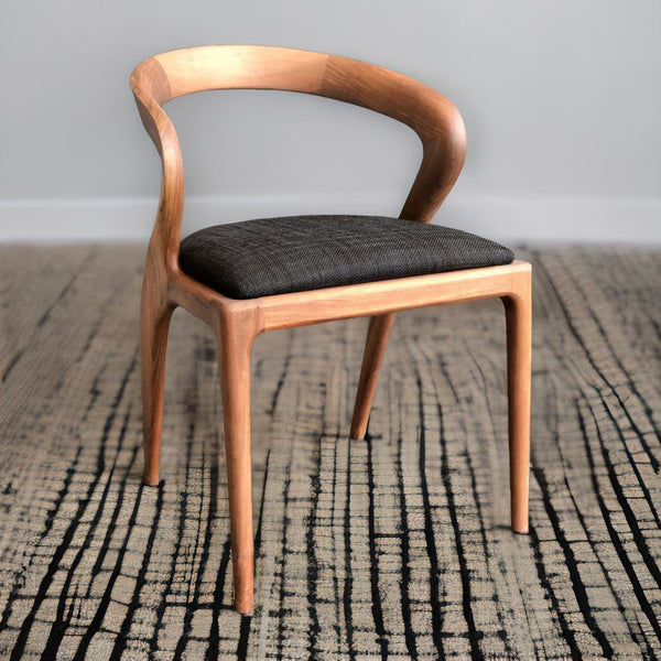 Modern Solid Wood Curved Dining Chair