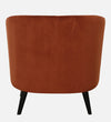 Elizabeth Premium Velvet Fabric Rust Brown Colour Barrel Chair