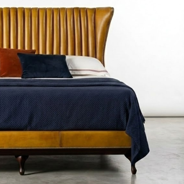 Faetano Leather Upholstered Bed - All Sizes