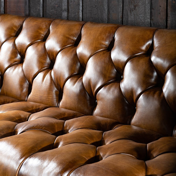 Madrid Tufted Leather Sofa