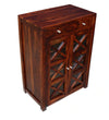 Classic Sheesham Wood Shoe Cabinet In Honey Oak Finish