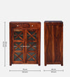 Classic Sheesham Wood Shoe Cabinet In Honey Oak Finish