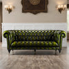 Lamar Chesterfield 3- Seater Leather Sofa