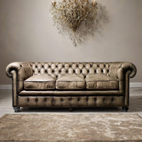 Maeve Chesterfield 3- Seater Leather Sofa
