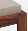 Classic Solid Sheesham Wood and Fabric Foot Stool