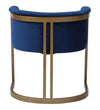 Elizabeth Premium Velvet Fabric Blue Colour Barrel Chair