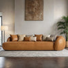 Evolet Curved 4- Seater Leather Sofa