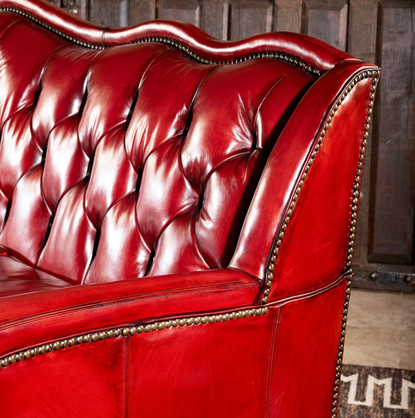 Oslo Red Leather Sofa