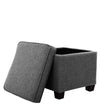 Modern Solid Wood Ottoman Grey