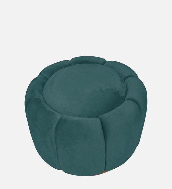 Modern Tulip Fabric Ottoman in Green Colour