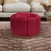 Modern Tulip Fabric Ottoman in Red Colour
