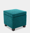 Modern Solid Wood Ottoman Sea Green