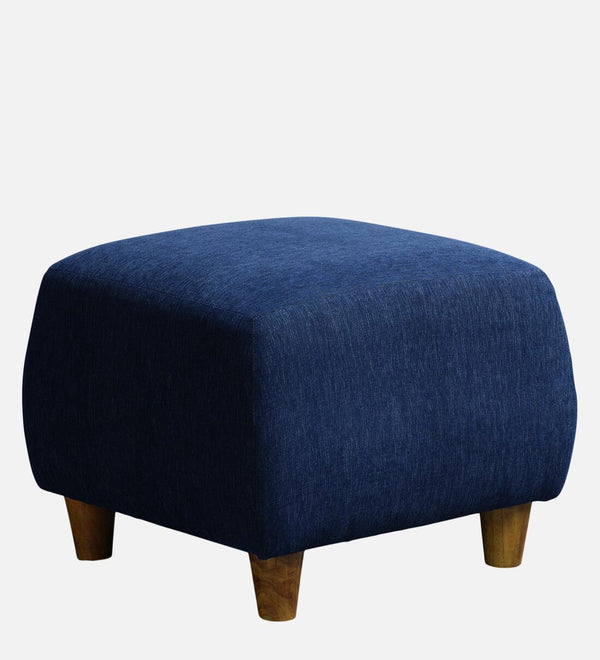 Modern Solid Wood Ottoman in Berry Blue Colour