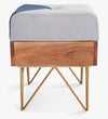 Modern Solid Wood Ottoman in Natural Colour