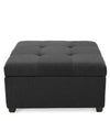 Modern Solid Wood Ottoman in Grey Colour