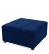 Modern Solid Wood Ottoman in Royal Blue
