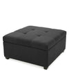 Modern Solid Wood Ottoman in Grey Colour