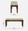 Sheesham Wood Bench - Beige Teak Finish