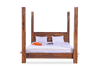Classic Sheesham Wood Poster Bed In Honey Finish