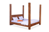 Classic Sheesham Wood Poster Bed In Honey Finish