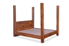 Classic Sheesham Wood Poster Bed In Honey Finish