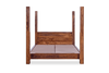Classic Sheesham Wood Poster Bed In Honey Finish