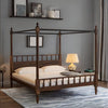 Traditional Sheesham Wood Poster Bed In Provincial Teak Finish