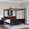 Royal Sheesham Wood Poster Bed In Provincial Teak Finish