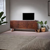 Modern Classsy Rajasthani Ebony Solid Mango Wood Tv Entertainment Console